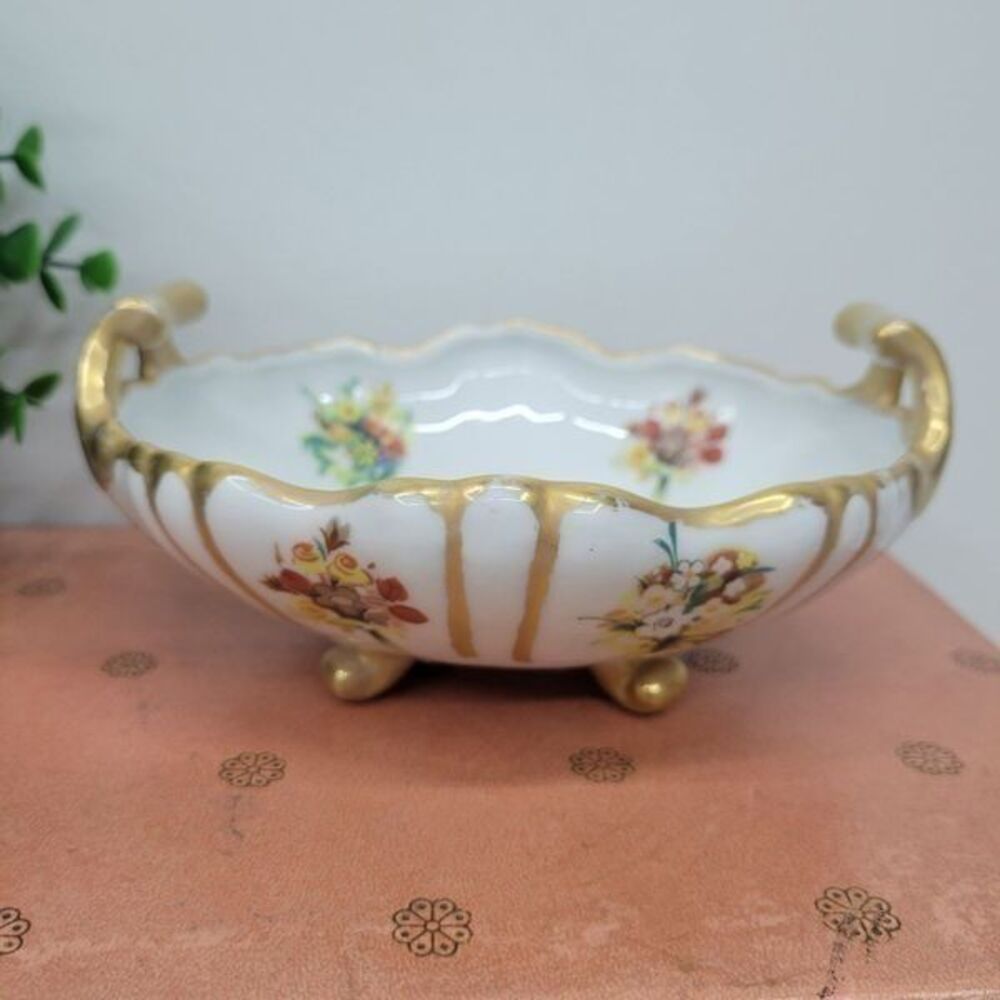 Vintage San Clemente Ceramic Floral Hand-Painted Dish